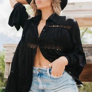 BOHEMIAN LACE DETAIL BLOUSE